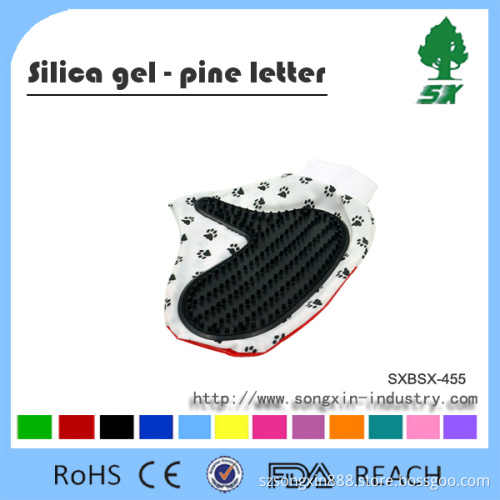 Soft Rubber palm-sized pet bath brush/ pet grooming/pet brush glove